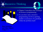 Recursive Thinking - Faculty Web Pages