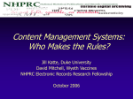 Content Management Systems: Who Makes the Rules?
