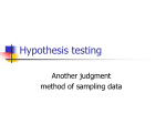 Hypothesis testing