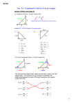 Sec. 5.1 Trigonometric Ratios of Acute Angles