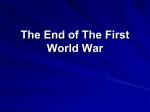 The End of The First World War
