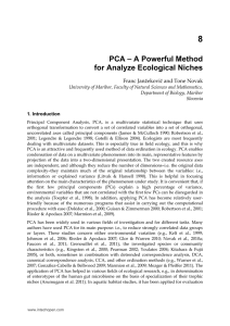PCA – A Powerful Method for Analyze Ecological Niches