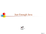 Just Enough Java
