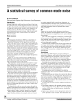 A statistical survey of common-mode noise