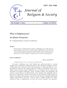 What is Enlightenment? An Islamic Perspective
