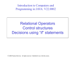 Relational Operators - NYU Computer Science