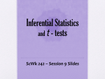 Inferential Statistics and t-tests