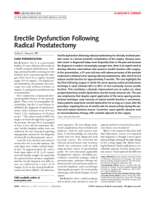 Erectile Dysfunction Following Radical Prostatectomy