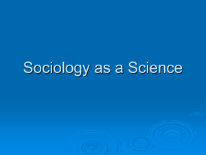 Sociology as a Science