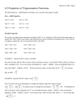 6.3 Properties of Trigonometric Functions