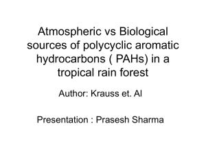 Atmospheric vs Biological sources of polycyclic aromatic