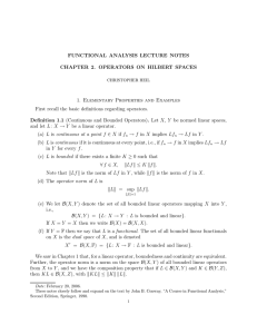 FUNCTIONAL ANALYSIS LECTURE NOTES CHAPTER 2