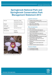 Springbrook National Park and Conservation Park Management