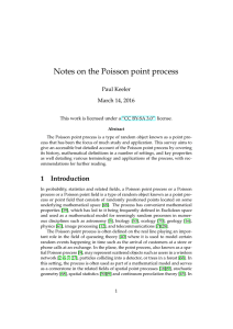 Notes on the Poisson point process