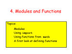 4. Modules and Functions - Cornell Computer Science