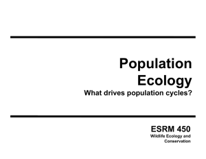 Population Ecology - School of Environmental and Forest Sciences