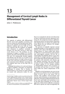 13 Management of Cervical Lymph Nodes in Differentiated Thyroid