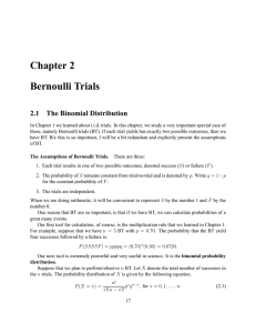 Chapter 2 Bernoulli Trials
