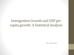Immigration Growth and GDP per capita growth: A