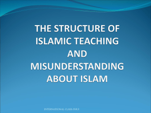 the structure of islamic teaching and misunderstanding