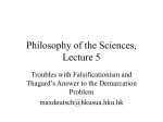 Lecture 4: Troubles With Falsificationism and