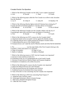 Crusades Practice Test Questions