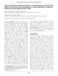 Assessing the Plasma Pharmacokinetics, Tissue Distribution