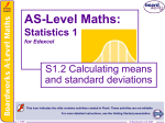 S1.2 Calculating means and standard deviations