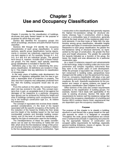Chapter 3 Use and Occupancy Classification
