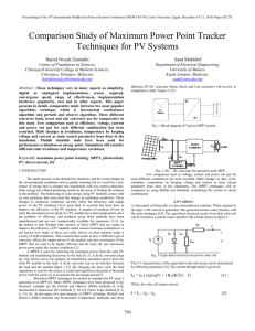 Comparison Study of Maximum Power Point Tracker Techniques for