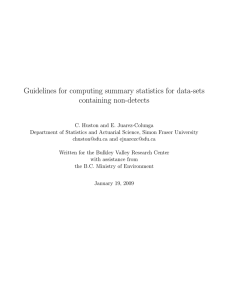 Guidelines for computing summary statistics for data