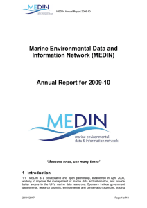 MDIP Phase1 Report – “Defining the UK Framework for Marine Data