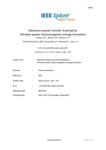 14PE1 Maximum power transfer tracking for Ultralow