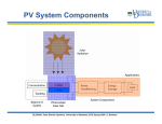 PV System Components - Solar Power Program