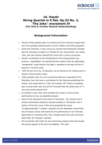 16. Haydn String Quartet in E flat, Op.33 No. 2, `The Joke`: movement