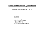 Limits of statics and quasistatics (PPT