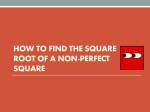 How to Find the Square Root of a non