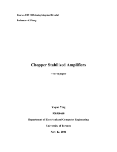 Chopper Stabilized Amplifiers - EECG Toronto