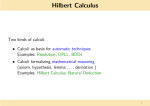 Hilbert Calculus