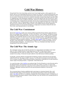 Cold War History- Reading 1 - Waukee Community School District