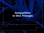 5.5 Inequalities in One Triangle