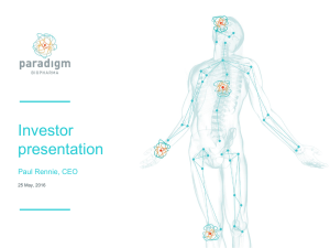 CEO Investor presentation