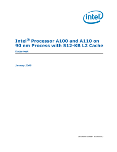 Intel Processor A100 and A110 on 90 nm Process with 512