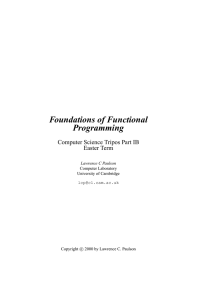 Foundations of Functional Programming