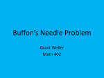 Buffon`s Needle Problem