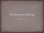 Unit 9: Evolutionary Biology
