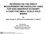 Direct Estimation Methodolody on Small Scale Gold Mining