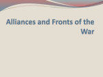 Alliances and Fronts of the War