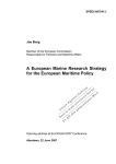 A European Marine Research Strategy for the European