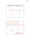 Determination of primary structure